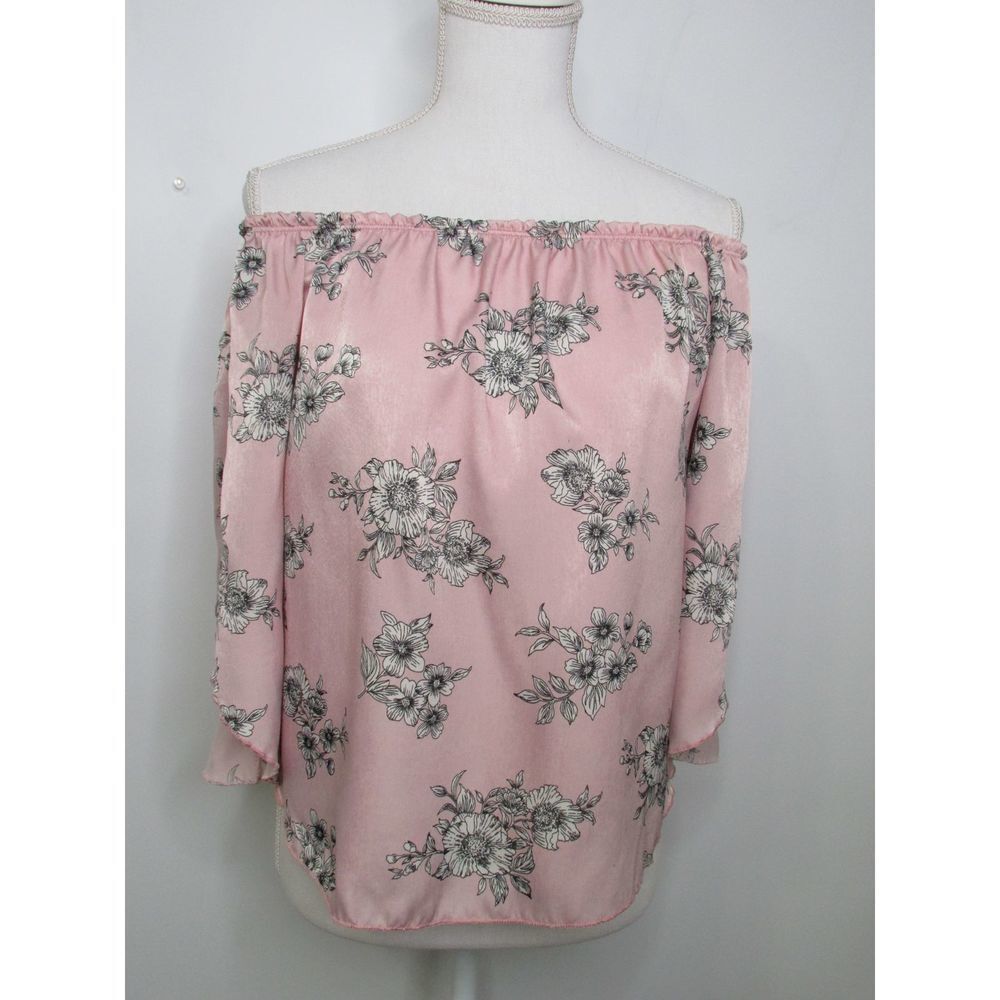 Cozy Fox On Off the Shoulder Blouse Slit Sleeves